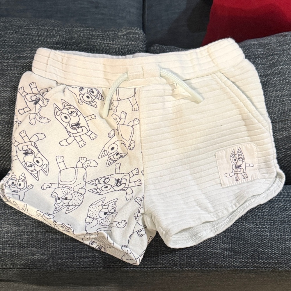 Bluey Pale Blue Character Shorts